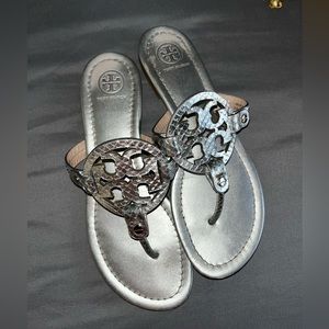 Tori Burch silver sandal